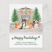 Cute Dogs Pet Business Hondenliefhebber Kerstmis Feestdagenkaart (Voorkant)