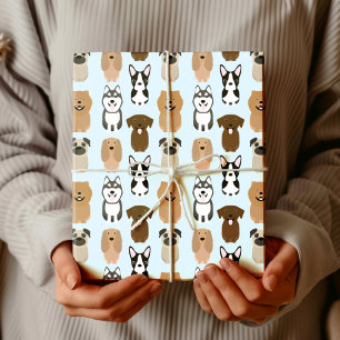 Cute Dogs, Pug, Boston, Lab, Chow, Husky, Spaniel Cadeaupapier