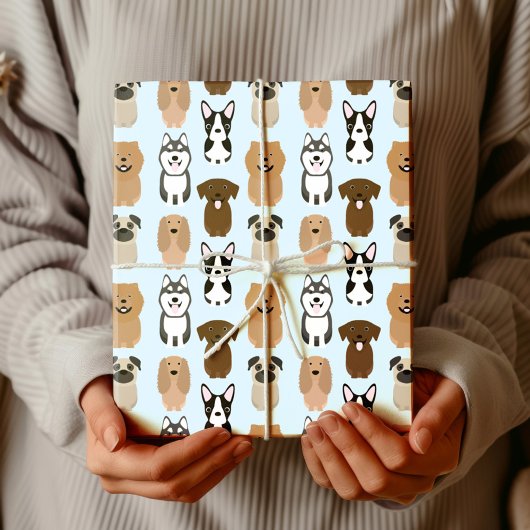 Cute Dogs, Pug, Boston, Lab, Chow, Husky, Spaniel Cadeaupapier