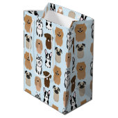Cute Dogs, Pug, Boston, Lab, Chow, Husky, Spaniel Medium Cadeauzakje (Achterkant Gekanteld)