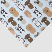 Cute Dogs, Pug, Boston, Lab, Chow, Husky, Spaniel Tissuepapier (Detail)