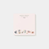 Cute dogs roze monogram post-it notes (Voorkant)