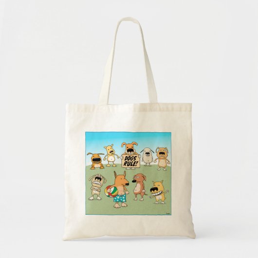 Cute Dogs Rule canvas tas (Voorkant)