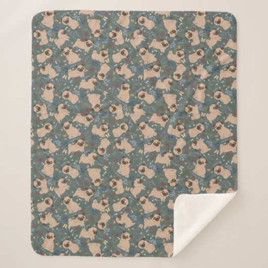 Cute Dogs Sherpa Blanket Deken (Voorkant)