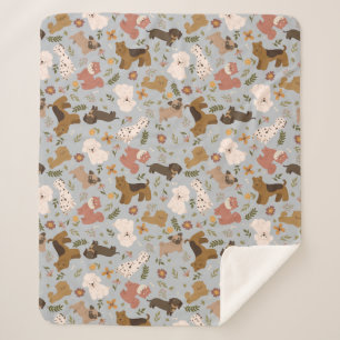 Cute Dogs Sherpa Blanket Deken