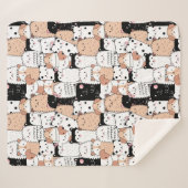 Cute Dogs Sherpa Blanket Deken (Voorkant (horizontaal))