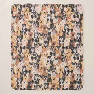 Cute Dogs Sherpa Blanket Deken