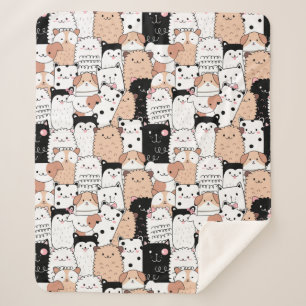 Cute Dogs Sherpa Blanket Deken