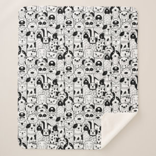 Cute Dogs Sherpa Blanket Deken