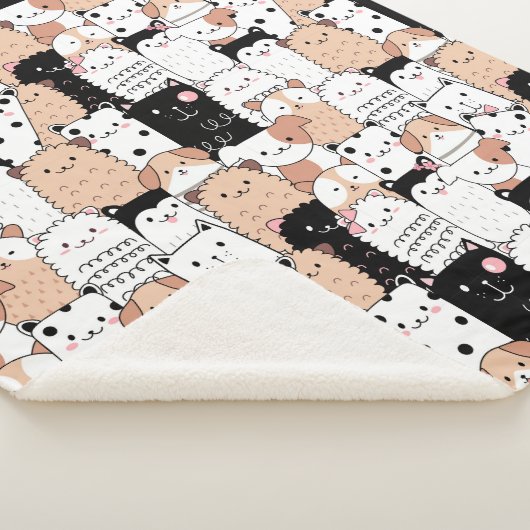 Cute Dogs Sherpa Blanket Sherpa Deken (3/4)