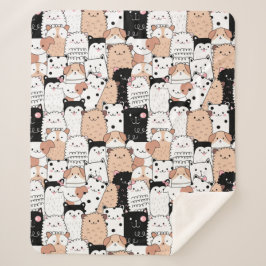 Cute Dogs Sherpa Blanket Sherpa Deken