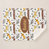 Cute Dogs Sherpa Dog Blanket Sherpa Deken (Voorkant (horizontaal))