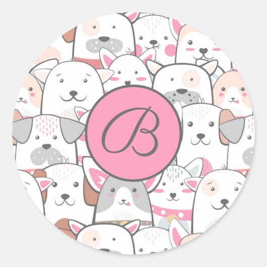 Cute Dogs Sticker (Voorkant)