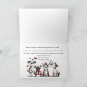Cute Dogs Thinking Of You Funny Encouragement Kaart (Binnen)