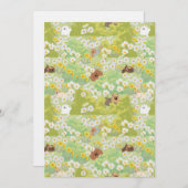 Cute Dogs With Daisy Flowers Seamless Pattern Kaart (Voorkant / Achterkant)