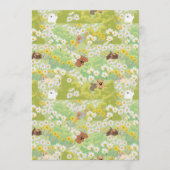 Cute Dogs With Daisy Flowers Seamless Pattern Kaart (Voorkant)