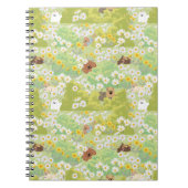 Cute Dogs With Daisy Flowers Seamless Pattern Notitieboek (Voorkant)