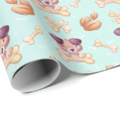 Cute Dogs Wrapping Paper Cadeaupapier (Rol Hoek)