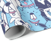 Cute Dogs Wrapping Paper Cadeaupapier (Rol Hoek)