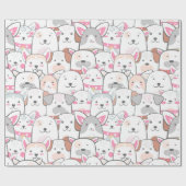 Cute Dogs Wrapping Paper Cadeaupapier (Vlak)