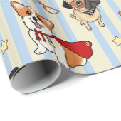 Cute Dogs Wrapping Paper Cadeaupapier (Rol Hoek)
