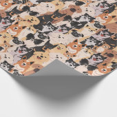 Cute Dogs Wrapping Paper Cadeaupapier (Hoek)