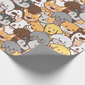 Cute Dogs Wrapping Paper Cadeaupapier (Hoek)