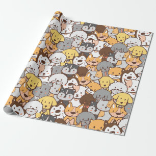 Cute Dogs Wrapping Paper Cadeaupapier