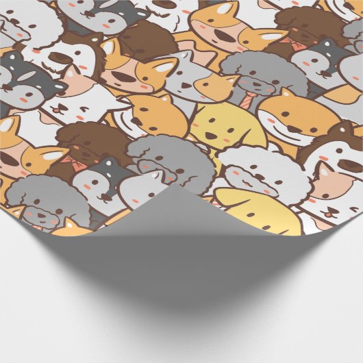Cute Dogs Wrapping Paper Cadeaupapier (Hoek)