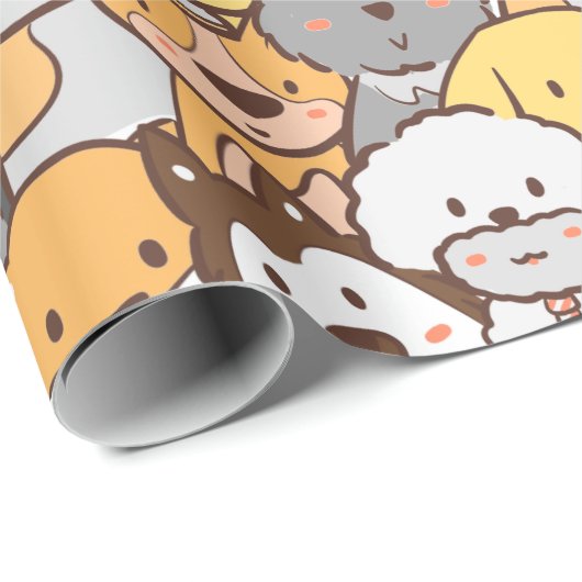 Cute Dogs Wrapping Paper Cadeaupapier (Rol Hoek)