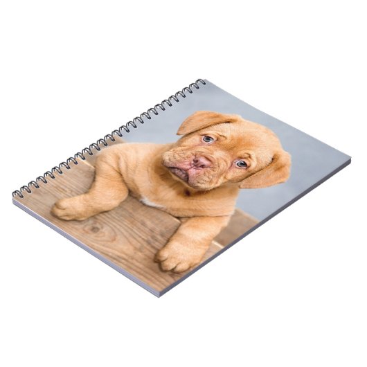 Cute Dogue de Bordeaux Puppy Dog Notitieboek (Linkerzijde)