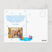 Cute Dolfijn Zee Dieren Verjaardag Kind 2 Foto Briefkaart (Achterkant)