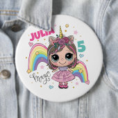 Cute Doll Birthday Pin Ronde Button 6,0 Cm (In situ)