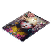 Cute Doll Girl Pink Hair Notitieboek (Linkerzijde)