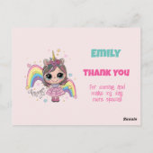 Cute Doll Girl Thank you card Briefkaart (Achterkant)