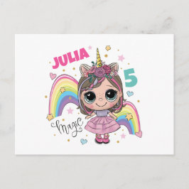 Cute Doll Girl Thank you card Briefkaart