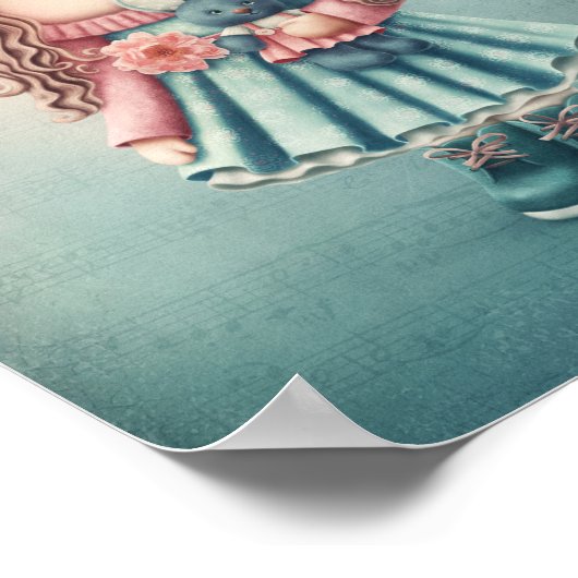 Cute Doll Illustration. Nursery Wall Art Poster (Hoek)