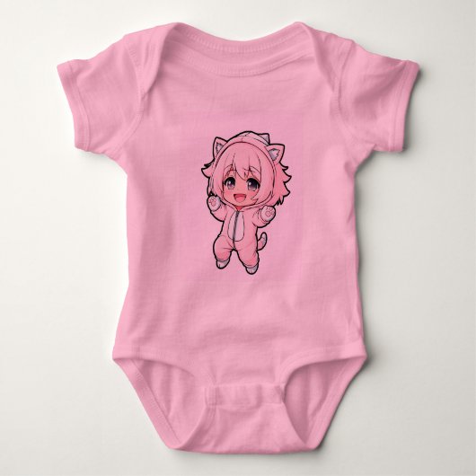 Cute Doll “In the Making” Design  Romper (Voorkant)