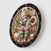 Cute Doll Love Fall Autumn Decor Grote Klok (Hoek)