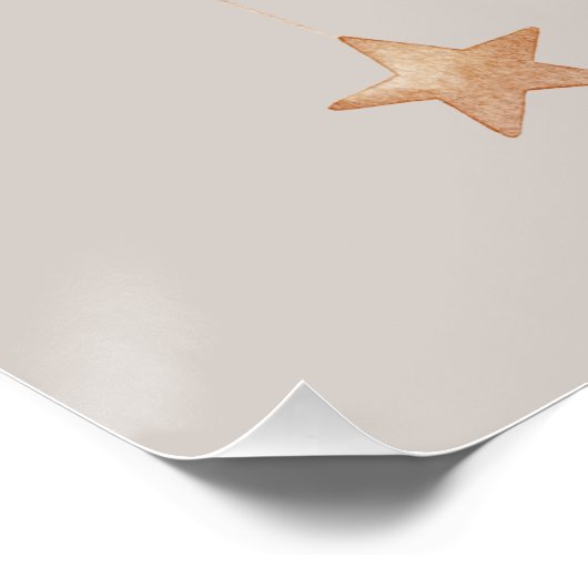 Cute Doll on Crescent Moon Illustration Poster (Hoek)