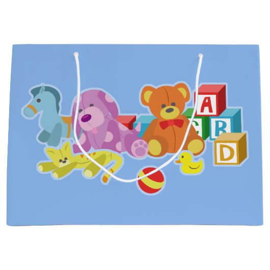 Cute Dolls (blauw) Groot Cadeauzakje (Voorkant)