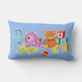 Cute Dolls (blauw) Kussen (Achterkant)