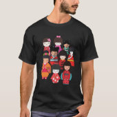 Cute Dolls Festival Hinamatsuri in viering van T-shirt (Voorkant)