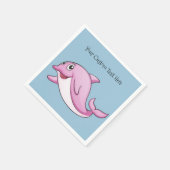 Cute Dolphin, aangepast tekstpapier, servetten (Hoek)