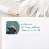 Cute Dolphin-Adresetiketten Etiket (Insitu)