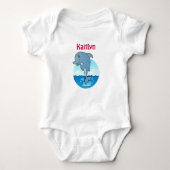 Cute Dolphin Baby Jersey Bodysuit (Voorkant)
