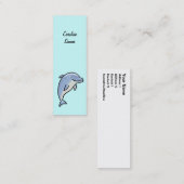 Cute dolphin bladwijzer mini visitekaartje (Voorkant / Achterkant)