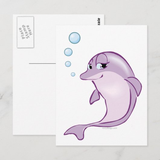 Cute Dolphin Briefkaart (Voorkant / Achterkant)