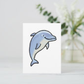 Cute dolphin briefkaart (Staand voorkant)