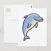 Cute dolphin briefkaart (Voorkant / Achterkant)
